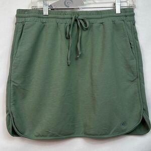 Calme by Johnny Was sage green Terry Commuter Short Skirt size medium NWT